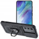 Juodas dėklas Samsung Galaxy S21 FE telefonui "Slide Camera Armor"