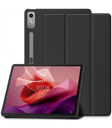 Juodas atverčiamas dėklas Lenovo Tab P12 12.7 TB-370 planšetei "Tech-Protect Smartcase"