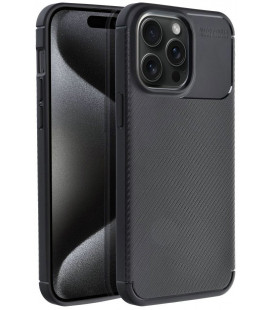 Juodas dėklas Apple iPhone 15 Pro Max telefonui "Carbon Premium"