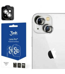 Sidabrinės spalvos kameros apsauga Apple iPhone 15 Plus telefonui "3MK Lens Pro"