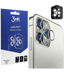 Sidabrinės spalvos kameros apsauga Apple iPhone 15 Pro telefonui "3MK Lens Pro"