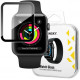 Juoda ekrano apsauga Apple Watch 1 / 2 / 3 (38mm) laikrodžiui "Wozinsky Hybrid Glass"