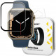 Juoda ekrano apsauga Apple Watch 7 / 8 / 9 (41mm) laikrodžiui "Wozinsky Hybrid Glass"