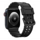 Juoda apyrankė Apple Watch Ultra / SE / 8 / 7 / 6 / 5 / 4 (42 / 44 / 45 / 49 mm) laikrodžiams "Strap Triple Protection"