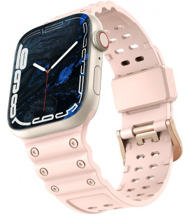 Rožinė apyrankė Apple Watch Ultra / SE / 8 / 7 / 6 / 5 / 4 / 3 / 2 / 1 (42 / 44 / 45 / 49 mm) laikrodžiams "Strap Triple"