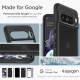 Matinis juodas / skaidrus dėklas Google Pixel 8 Pro telefonui "Spigen Ultra Hybrid"