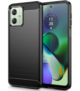 Juodas dėklas Motorola Moto G54 5G telefonui "Tech-Protect TPUCarbon"
