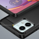 Juodas dėklas Motorola Moto G84 5G telefonui "Tech-Protect TPUCarbon"