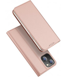 Rausvai auksinės spalvos atverčiamas dėklas Apple iPhone 15 telefonui "Dux Ducis Skin Pro"