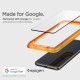 Juodas apsauginis grūdintas stiklas Google Pixel 8 telefonui "Spigen AlignMaster Glas tR"