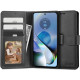 Juodas atverčiamas dėklas Motorola Moto G54 5G telefonui "Tech-Protect Wallet"