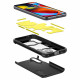 Juodas dėklas Samsung Galaxy S23 FE telefonui "Spigen Tough Armor"