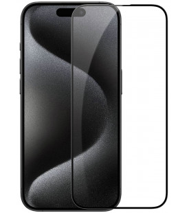 Juodas apsauginis grūdintas stiklas Apple iPhone 15 Pro telefonui "Nillkin Amazing 2.5D CP+ Pro"