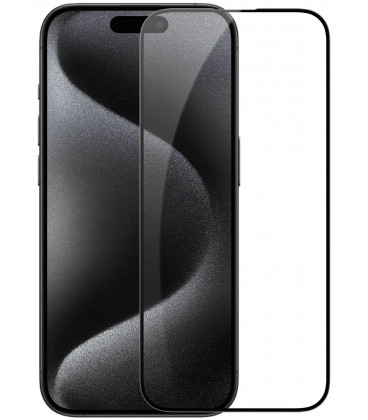 Juodas apsauginis grūdintas stiklas Apple iPhone 15 Pro telefonui "Nillkin Amazing 2.5D CP+ Pro"