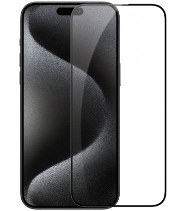 Juodas apsauginis grūdintas stiklas Apple iPhone 15 Pro Max telefonui "Nillkin Amazing 2.5D CP+ Pro"