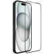 Juodas apsauginis grūdintas stiklas Apple iPhone 15 telefonui "Nillkin Amazing 2.5D CP+ Pro"