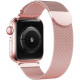 Rausvai auksinė apyrankė Apple Watch 8 / 9 / 10 / 11 / 12 / SE (40 / 41 / 42 mm) laikrodžiui "Tech-Protect Milaneseband"
