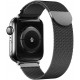 Juoda apyrankė Apple Watch 4 / 5 / 6 / 7 / 8 / 9 / SE / Ultra 1 / 2 (42 / 44 / 45 / 49 mm) laikrodžiui "Tech-Protect Milanese"
