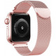 Rausva apyrankė Apple Watch 4 / 5 / 6 / 7 / 8 / 9 / SE / Ultra 1 / 2 (42 / 44 / 45 / 49 mm) laikrodžiui "Tech-Protect Milanese"