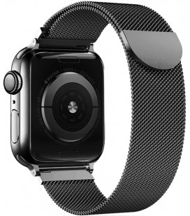 Juoda apyrankė Apple Watch 6 / 7 / 8 / 9 / 10 / SE (40 / 41 / 42 mm) laikrodžiui "Tech-Protect Milaneseband"