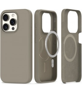 Pilkas (Titanium) dėklas Apple iPhone 15 Pro Max telefonui "Tech-Protect Silicone Magsafe"