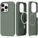 Žalias (Olive) dėklas Apple iPhone 15 Pro telefonui "Tech-Protect Silicone Magsafe"