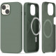 Žalias (Olive) dėklas Apple iPhone 15 telefonui "Tech-Protect Silicone Magsafe"