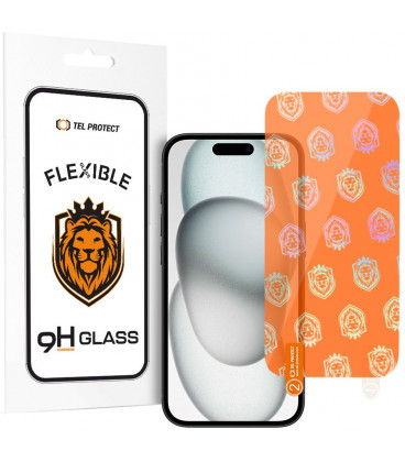 Ekrano apsauga Apple iPhone 15 / 15 Pro telefonui "Tel Protect Flexible Hybrid Tempered Glass"