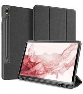 Juodas atverčiamas dėklas Samsung Galaxy Tab S9 11.0 X710 / X716B planšetei "Dux Ducis Domo"