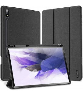 Juodas atverčiamas dėklas Samsung Galaxy Tab S9 Plus 12.4 X810 / X816B planšetei "Dux Ducis Domo"