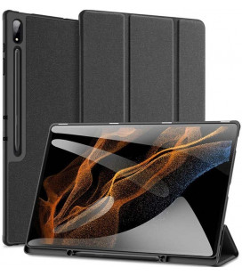 Juodas atverčiamas dėklas Samsung Galaxy Tab S9 Ultra 14.6 X910 / X916 planšetei "Dux Ducis Domo"