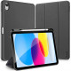 Juodas atverčiamas dėklas Apple iPad 10.9 2022 planšetei "Dux Ducis Domo"