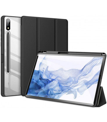 Juodas atverčiamas dėklas Samsung Galaxy Tab S9 Plus 12.4 X810 / X816B planšetei "Dux Ducis Toby"