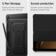 Juodas atverčiamas dėklas Samsung Galaxy S10 Lite / S9 FE 10.9 planšetei "Spigen Rugged Armor PRO"