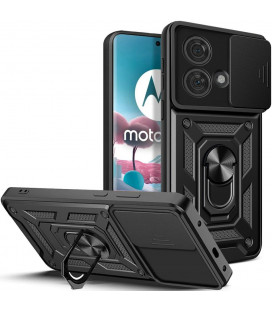 Juodas dėklas Motorola Edge 40 telefonui "Tech-Protect Camshield Pro"