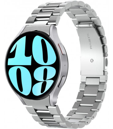 Sidabrinės spalvos apyrankė Samsung Galaxy Watch 6 (44mm) laikrodžiui "Spigen Modern Fit Band"