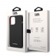 Juodas dėklas Apple iPhone 15 Pro telefonui "Karl Lagerfeld Liquid Silicone Plaque MagSafe Case"