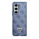 Mėlynas dėklas Samsung Galaxy Z Fold 5 telefonui "Guess 4G PU Leather Triangle Case"