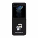 Juodas dėklas Samsung Galaxy Z Flip 5 telefonui "Karl Lagerfeld PU Saffiano Karl and Choupette NFT Case"