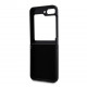 Juodas dėklas Samsung Galaxy Z Flip 5 telefonui "Karl Lagerfeld PU Saffiano Monogram Ikonik NFT Case"