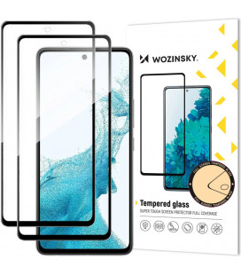 Juodas apsauginis grūdintas stiklas Samsung Galaxy A53 5G telefonui "Wozinsky Full Glue 2-Pack"