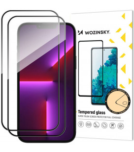 Juodas apsauginis grūdintas stiklas Apple iPhone 14 Pro Max telefonui "Wozinsky Full Glue 2-Pack"