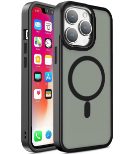 Matinis juodas dėklas  Apple iPhone 15 Pro telefonui "Magnetic Color Matte Case"