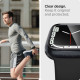 Pilkas dėklas Apple Watch 7 / 8 / 9 (45mm) laikrodžiui "Spigen Ultra Hybrid"