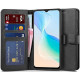 Juodas atverčiamas dėklas Vivo Y33S telefonui "Tech-Protect Wallet"