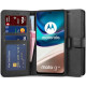 Juodas atverčiamas dėklas Motorola Moto G42 telefonui "Tech-Protect Wallet"