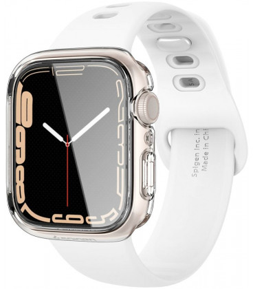 Skaidrus dėklas Apple Watch 7 / 8 / 9 (41mm) laikrodžiui "Spigen Ultra Hybrid"