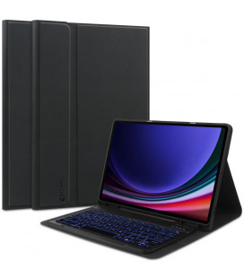 Juodas atverčiamas dėklas + klaviatūra Samsung Galaxy Tab S9 11.0 / S9 FE / S10 FE / S10 Lite 10.9 planšetei "Tech-Protect SC Pe