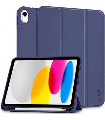 Mėlynas (Navy) atverčiamas dėklas Apple iPad 10.9 2022 planšetei "Tech-Protect SC Pen"