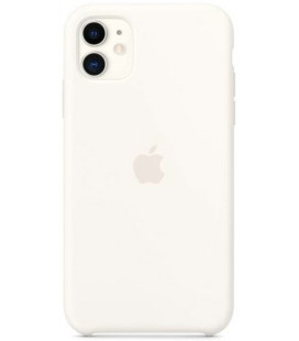 Originalus baltas (White Soft) "Silicone Cover" dėklas Apple iPhone 11 telefonui "MWVX2ZM/A"